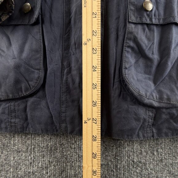 Barbour Waxed Jacket Women Full Zip Ladies Wax Cotton Templates Size 6 US Canvas - Picture 6 of 16